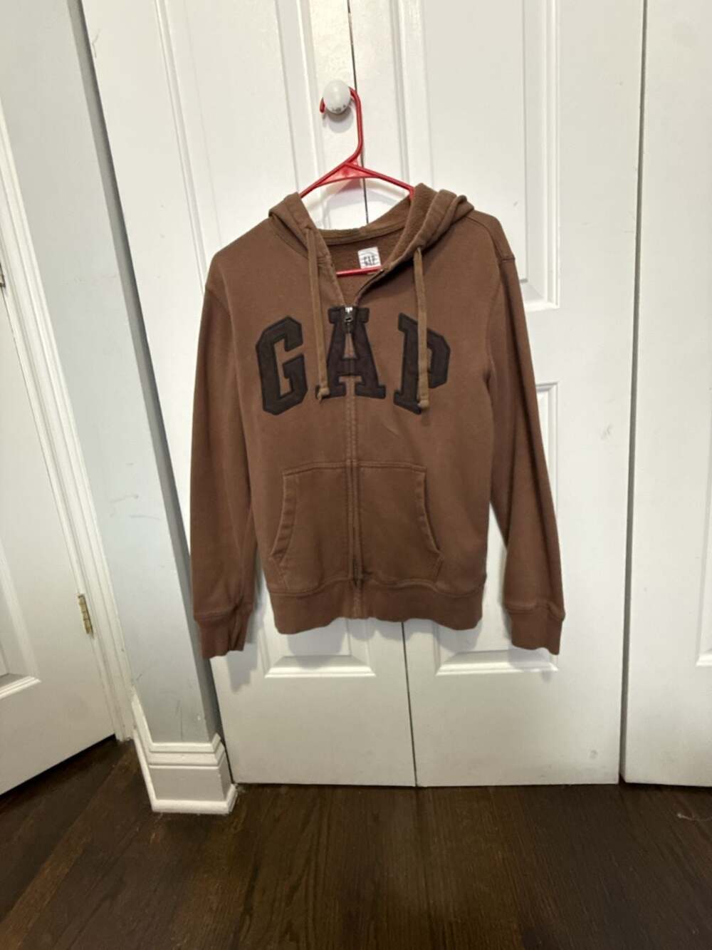 GAP Brown Logo Zip-Up Hoodie